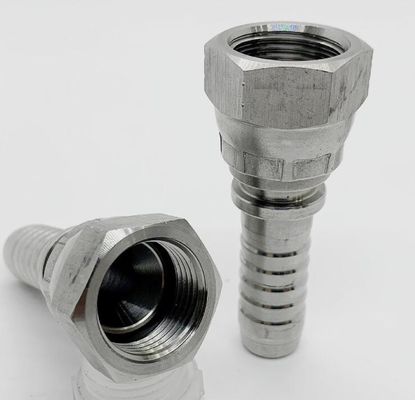 Δυνατή σύνδεση PT NPT Bsp Jic από ανοξείδωτο χάλυβα Υδραυλικά εύκαμπτα εξαρτήματα σωλήνων 26711